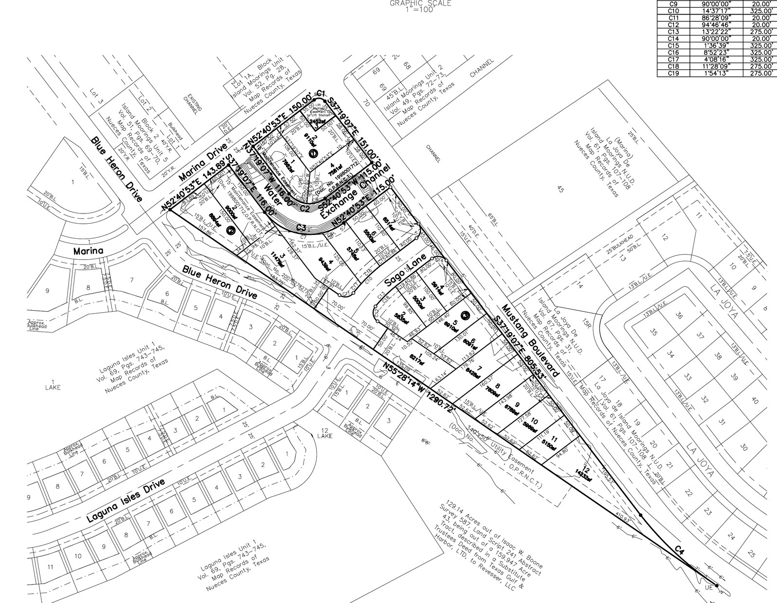Source plat crop showing the actual The Palms homesite layout